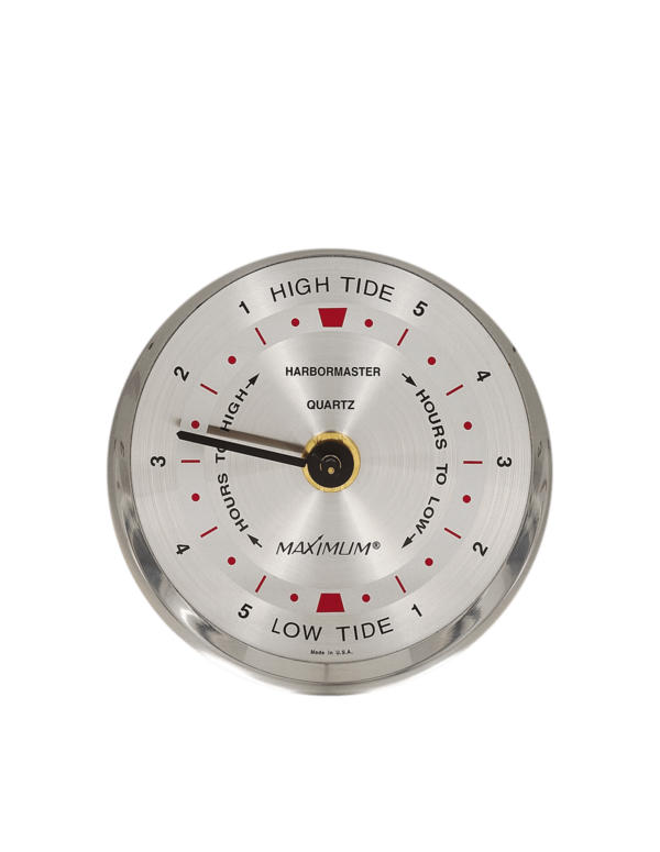 Maximum Harbormaster East Coast Tide Clock in Silver