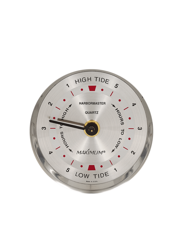 Maximum Harbormaster East Coast Tide Clock in Silver