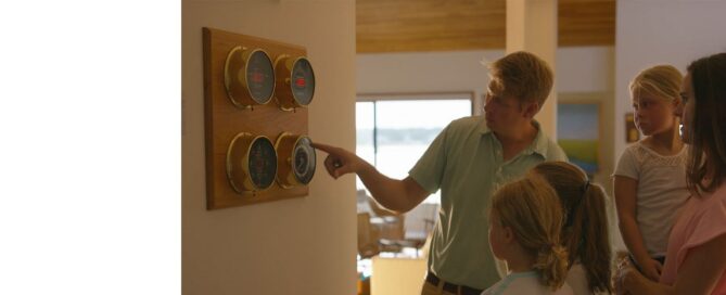 The Larsen Family using a Maximum preconfigured weather station in their home