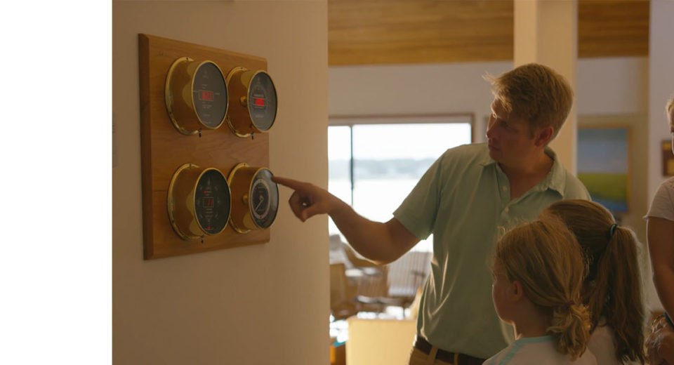 The Larsen Family using a Maximum preconfigured weather station in their home