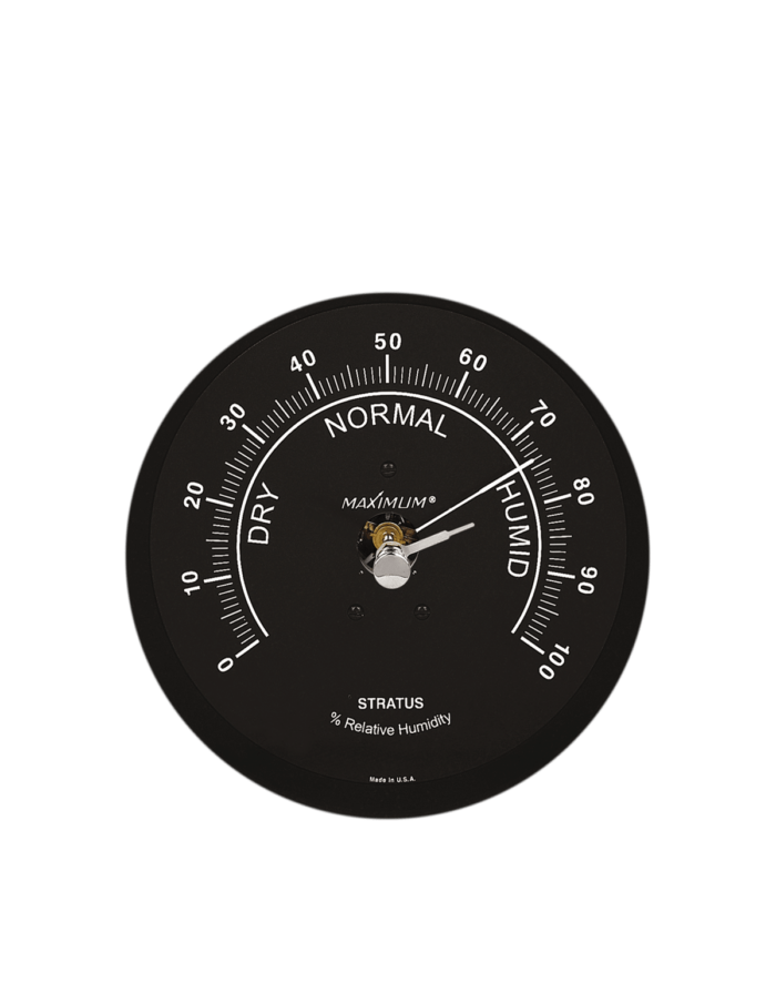 Maximum Stratus Outdoor Reading Hygrometer in Black