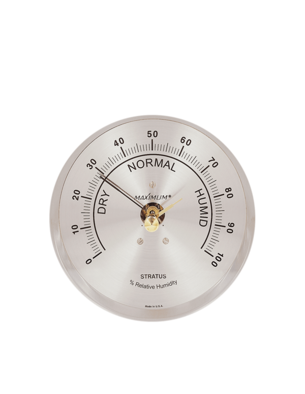 Maximum Stratus Outdoor Reading Hygrometer in SIlver