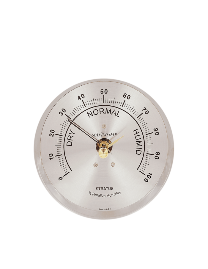 Maximum Stratus Outdoor Reading Hygrometer in SIlver