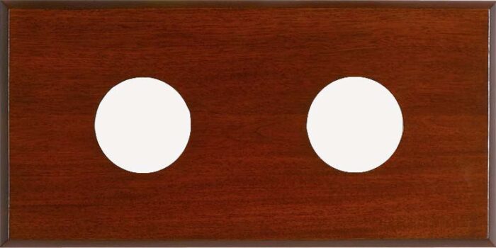 2-Instrument Mahogany Mounting Panel
