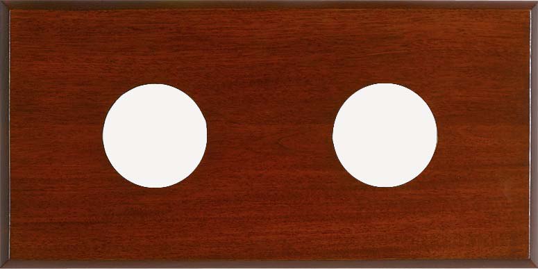 2-Instrument Mahogany Mounting Panel