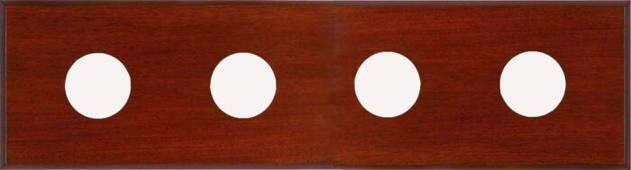 4-Instrument Mahogany Mounting Panel Long