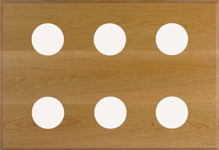 6-Instrument Oak Mounting Panel