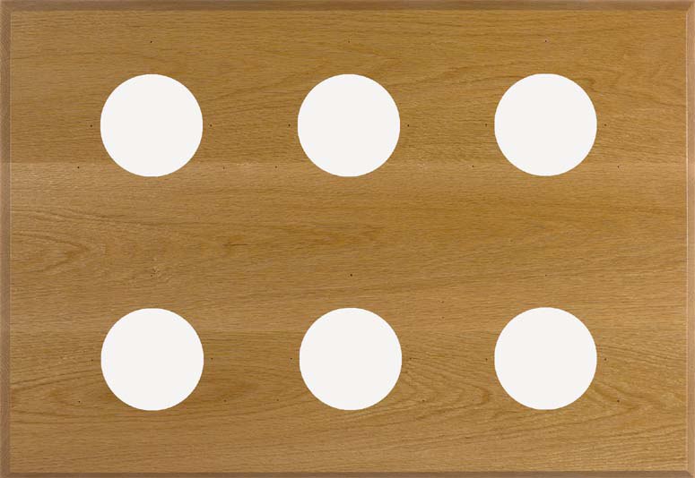 6-Instrument Oak Mounting Panel